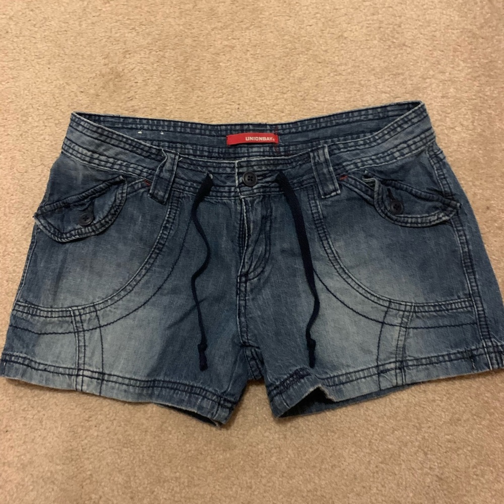 UNIONBAY Blue Jean Shorts with Drawstring Waist